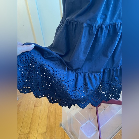 GAP One-Shoulder Black Cotton Dress Size 14P - Picture 7 of 8